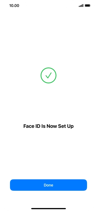 Press Done. If you haven't previously selected a phone lock code, key in a code of your own choice twice.