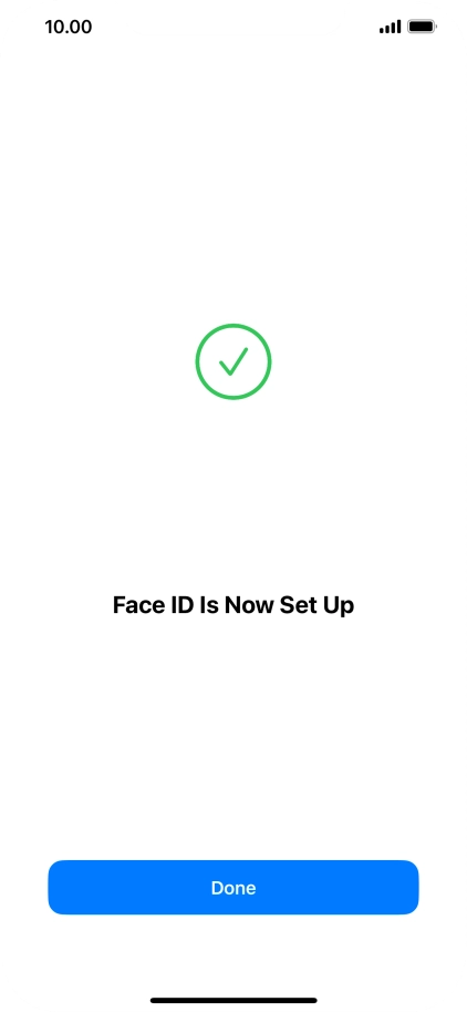 Press Done. If you haven't previously selected a phone lock code, key in a code of your own choice twice.
