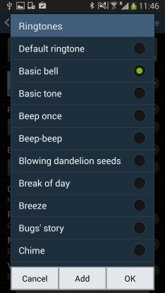 Once you've found a ring tone you like, press .