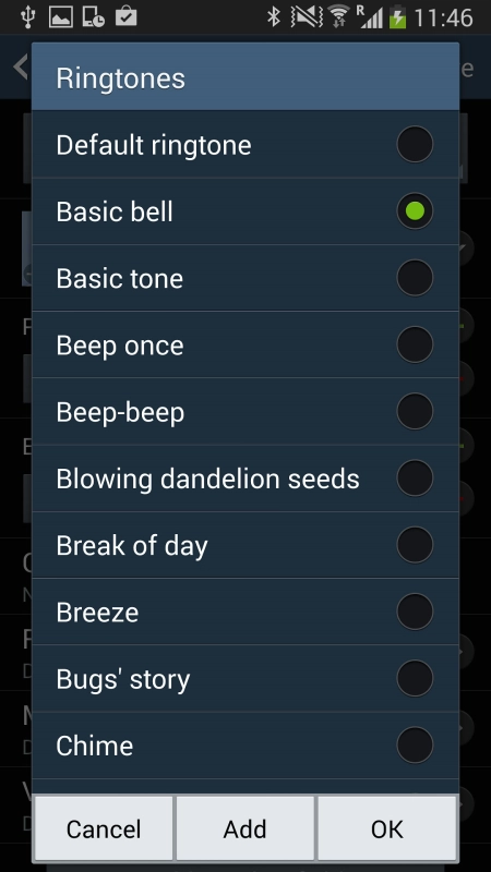 Once you've found a ring tone you like, press .