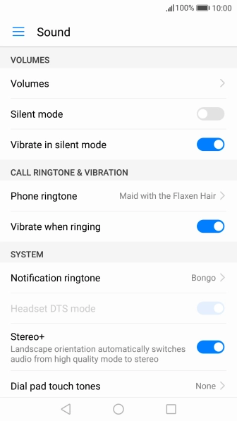 Press the Home key to return to the home screen.