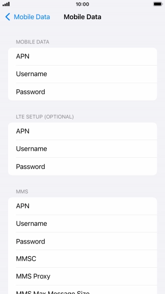 Press APN and key in live.vodafone.com.