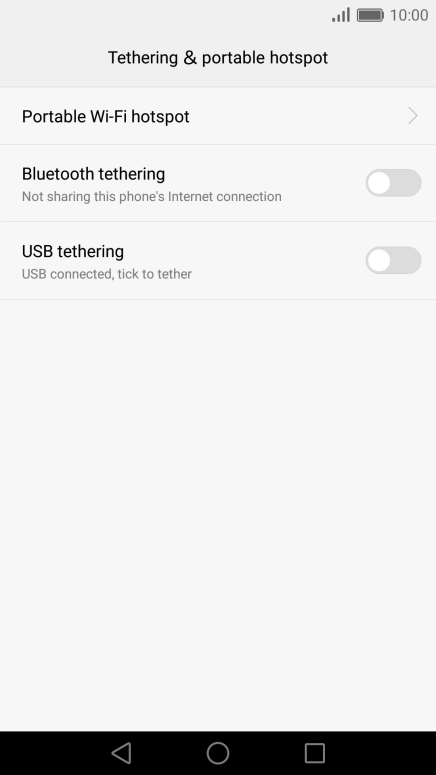 Press Portable Wi-Fi hotspot.