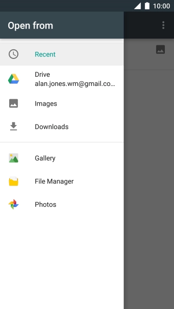 Press Gallery and go to the required folder.