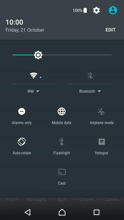 Press the sound settings icon to turn off silent mode.