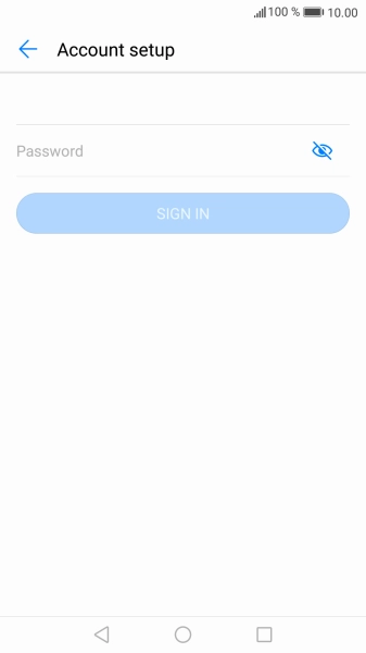 Press Password and key in the password for your email account.