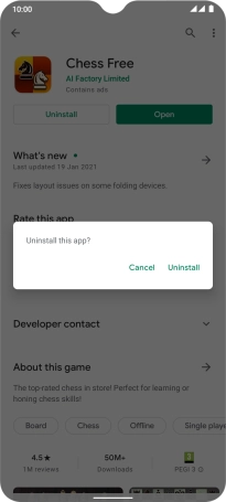 Press Uninstall.