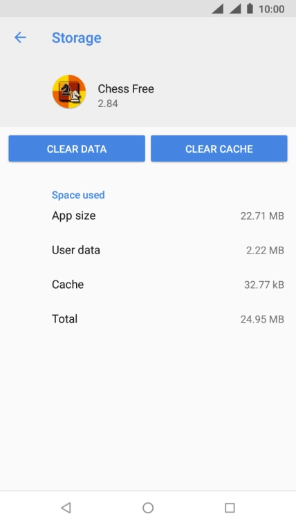 Press CLEAR CACHE.