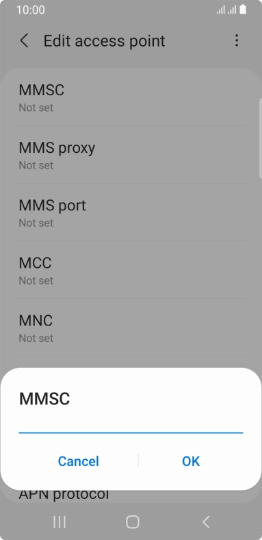 Key in http://www.vodafone.ie/mms and press OK.
