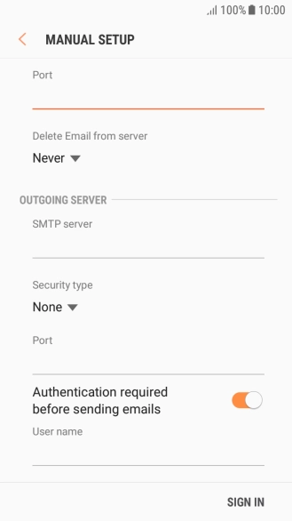 Press the drop down list below 