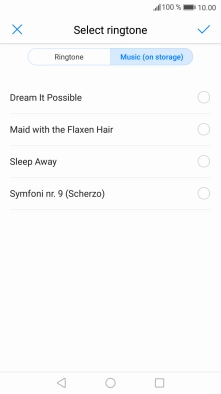 Press the required ring tones to hear them.