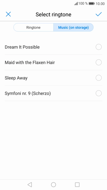 Press the required ring tones to hear them.