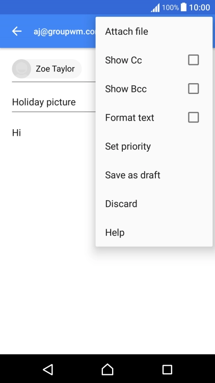 Press Attach file.