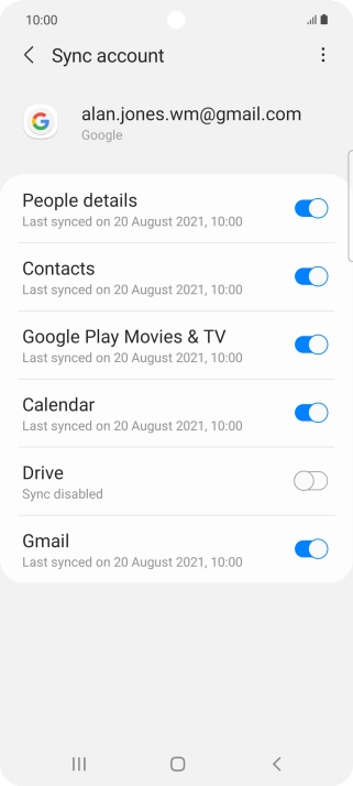 Press the Home key to return to the home screen.