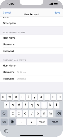 Press Save. Your email account has now been set up. To select more settings for incoming and outgoing server, proceed with the following steps.