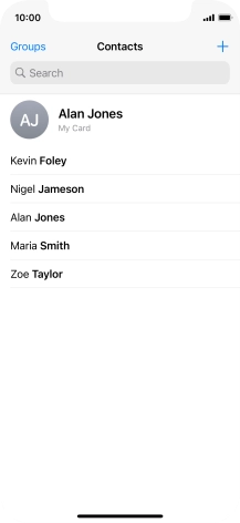 Press the new contact icon.