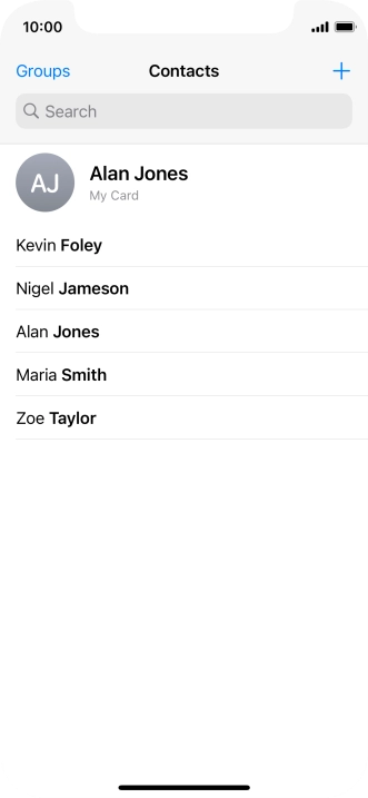 Press the new contact icon.