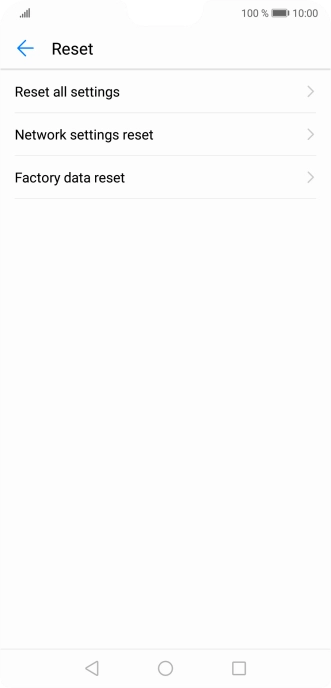 Press Factory data reset.