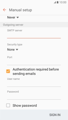 Press the drop down list below 