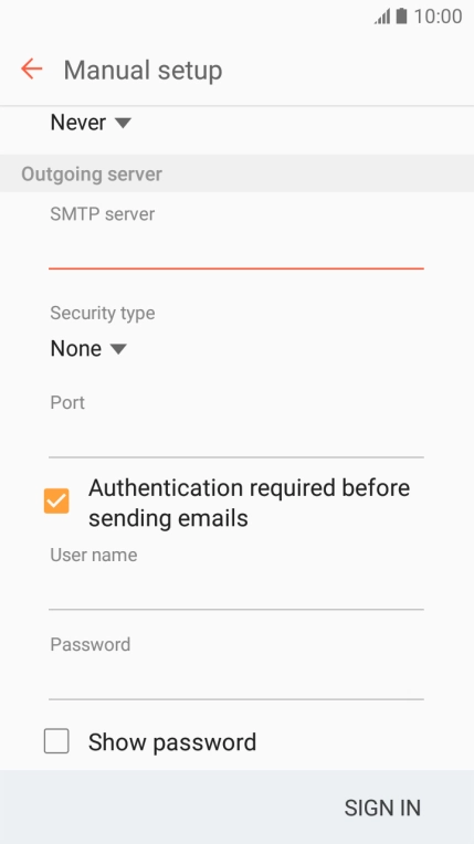 Press the drop down list below 