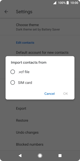 Press SIM card.