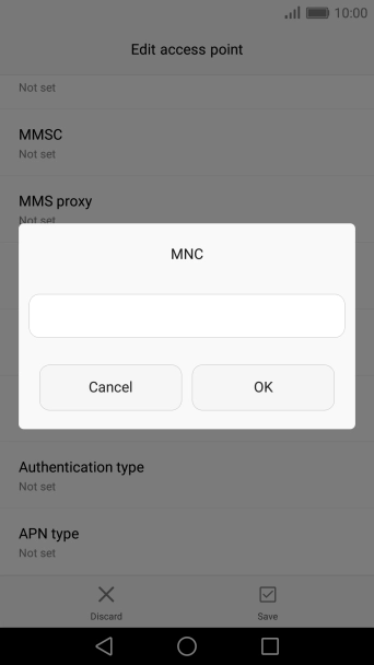 Key in 01 and press OK.