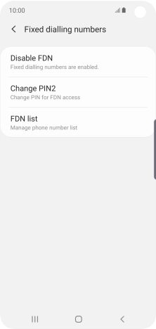 Press Disable FDN.