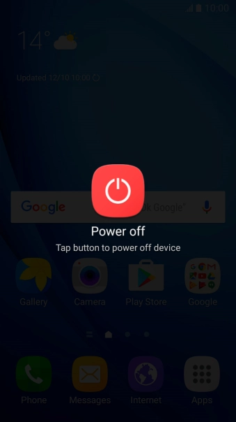 Press Power off.