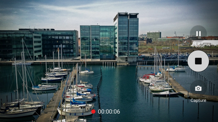 Press the stop icon to stop recording.
