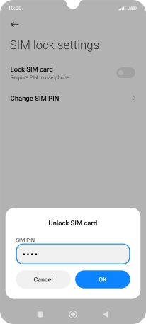 Key in your PIN and press OK.