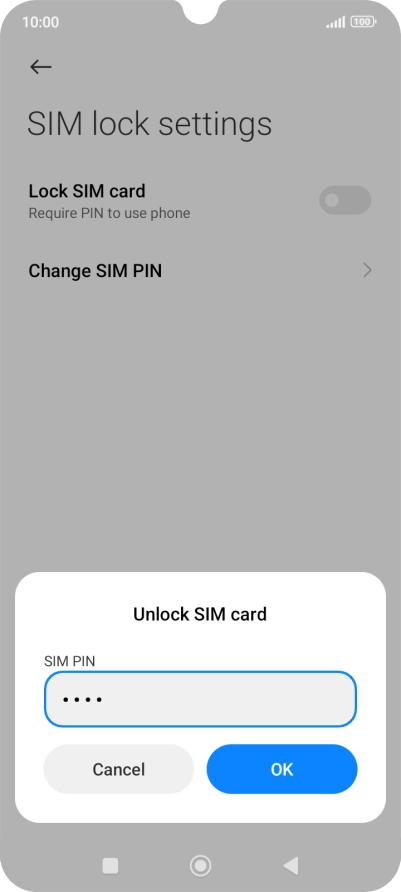 Key in your PIN and press OK.