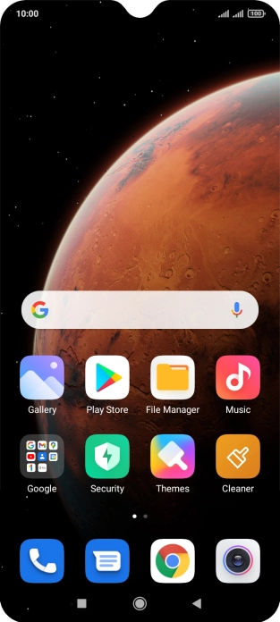 Slide two fingers downwards starting from the top of the screen.