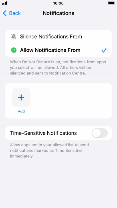 Press the indicator next to 