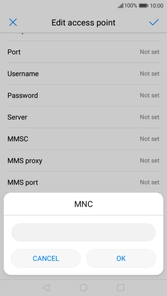 Key in 01 and press OK.