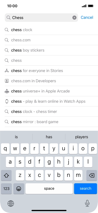 Press search.