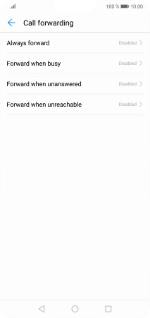 Press the required divert type.
