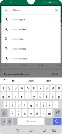 Key in the name or subject of the required app and press the search icon.