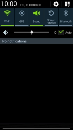 Press the settings icon.