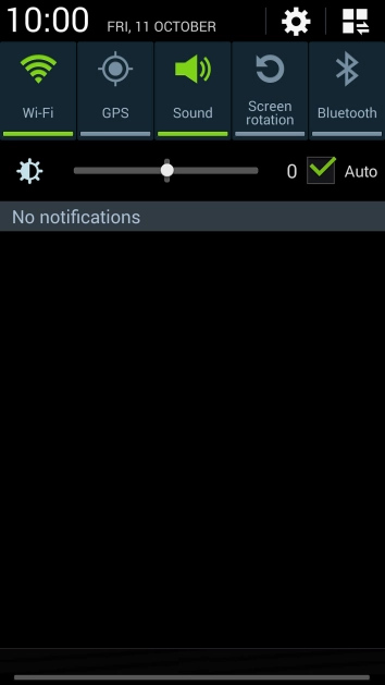 Press the settings icon.