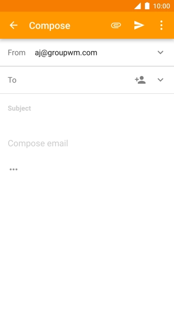 Press the search field and key in the first letters of the recipient's name.