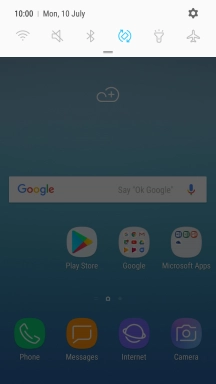 Press the Home key to return to the home screen.