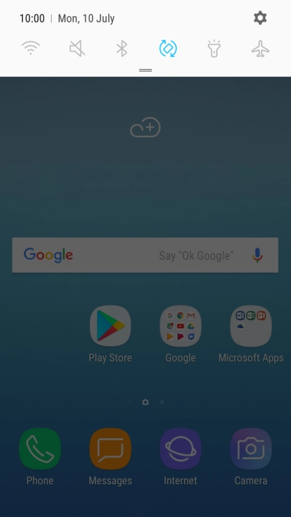 Press the Home key to return to the home screen.