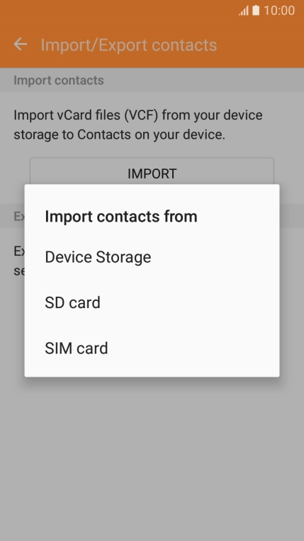 Press SIM card.
