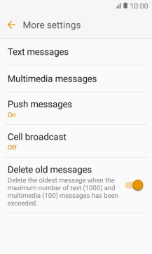 Press Text messages.