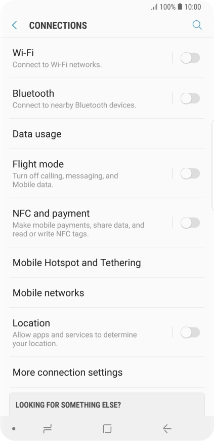 Press Mobile networks.