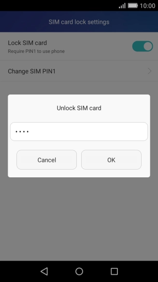 Key in your PIN and press OK.