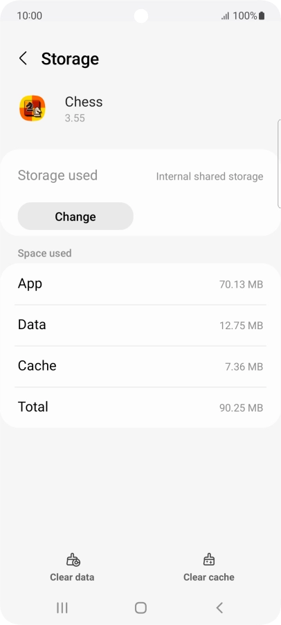 Press Clear cache.