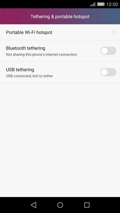Press Portable Wi-Fi hotspot.