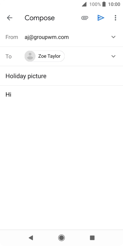 Press the attachment icon.