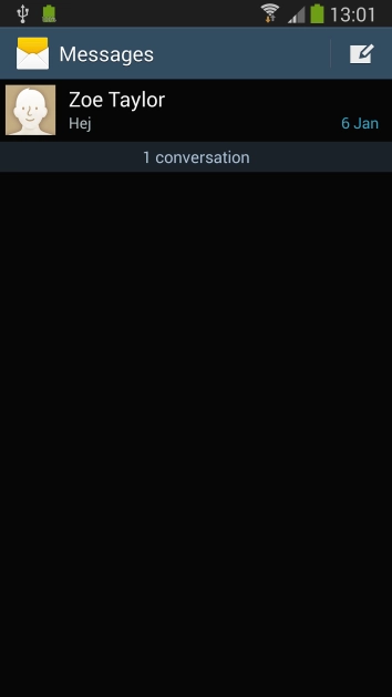 Press the new message icon.